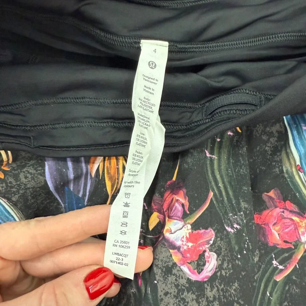 Lululemon Pace Rival MR Floral Skirt Long Athletic Skort W8ACQT Womens sz 4 NEW - Picture 2 of 9